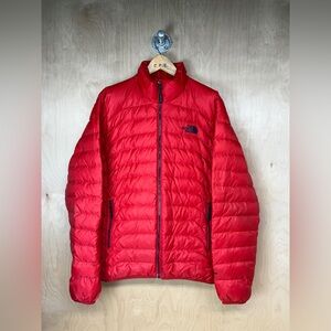 The North Face Men's Vibrant Red Puffer Jacket